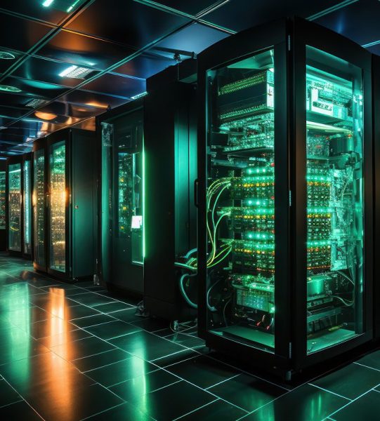 Data center operation with high-performance networking gear. Data center operation with high-performance networking gear.